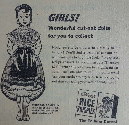 1955 Rice Krispies Dolls of Nations