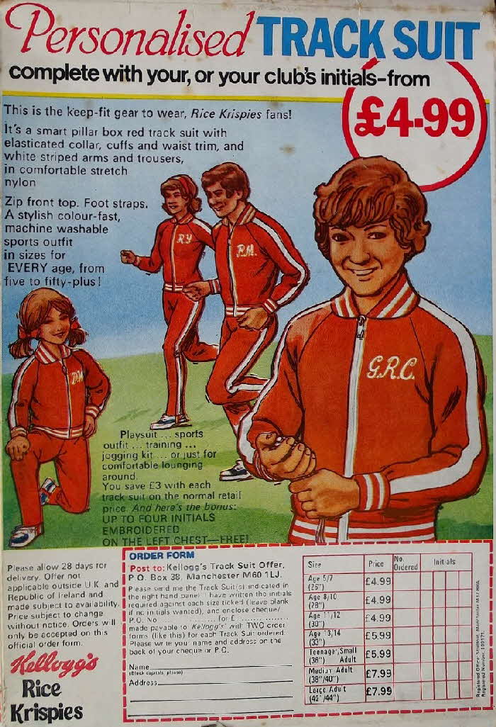 1978 Rice Krispies Personalised Track Suit (1)