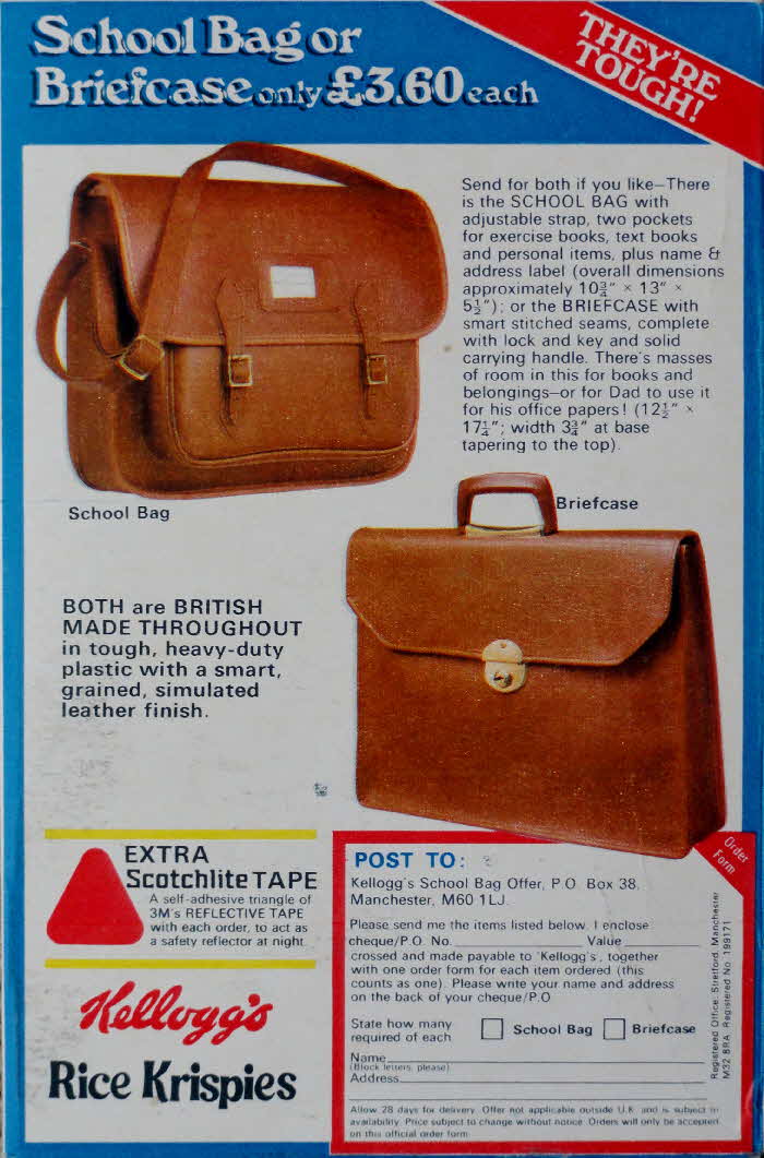 1978 Rice Krispies School Bag