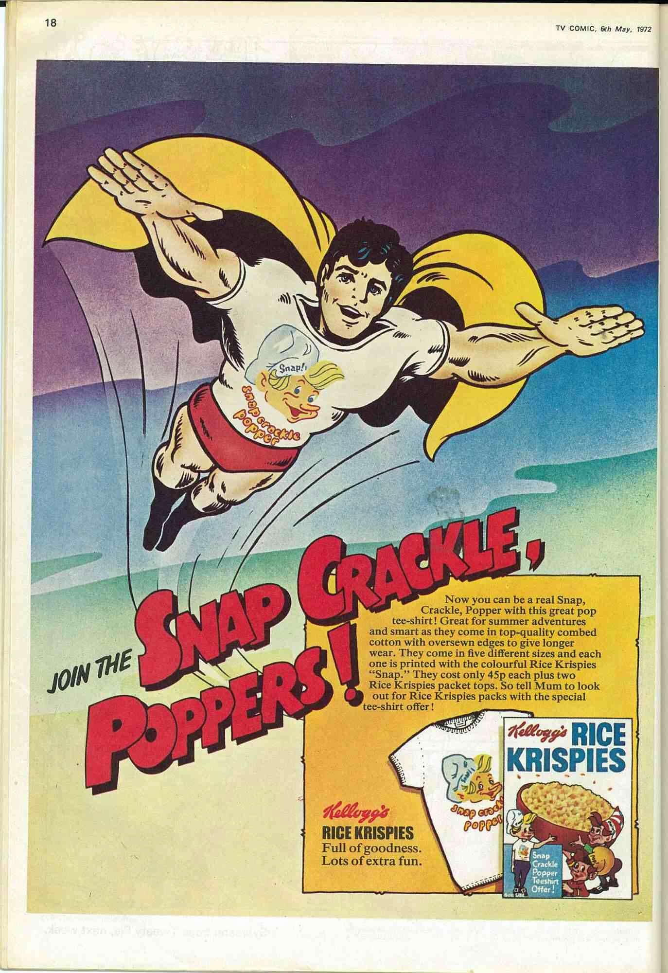 1972 Rice Krispies Snap Crackle & Pop T Shirt