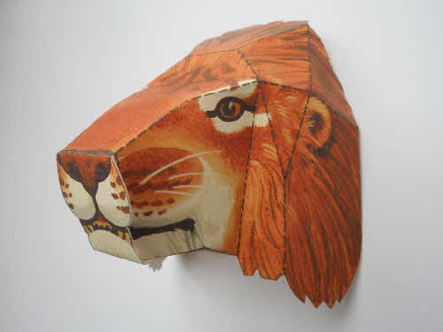 1980 Rice Krispies Wild Animal Heads No 4 Lion made (3)