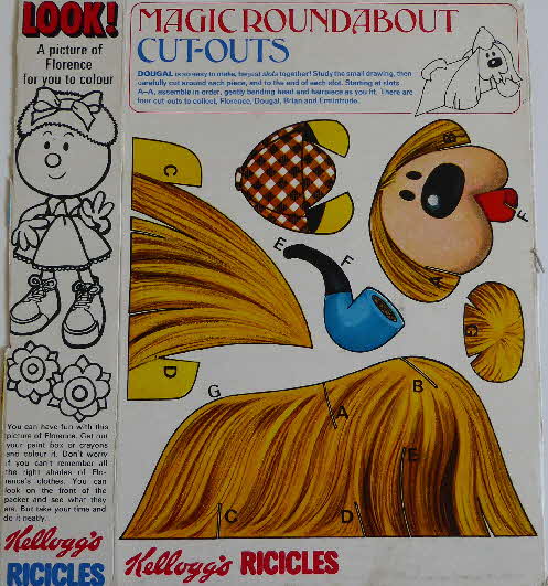 1970s Ricicles Magic Roundabout Cut Outs