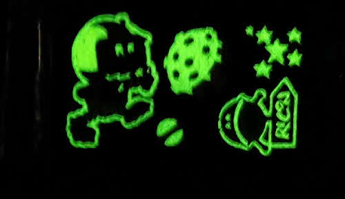 1991 Ricicles Space Glo Stickers glow