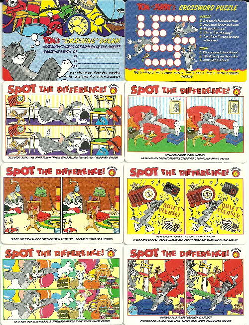 1998 Choco Krispies Tom & Jerry stickers - puzzles (2)