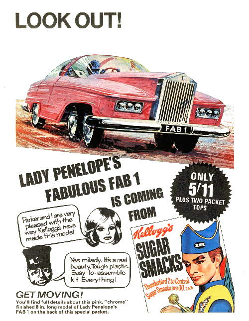 1967 Sugar Smacks Lady Penelope FAB 1 car