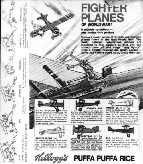 1972 Puffa Puffa Rice Fighter Planes WW1 (betr)