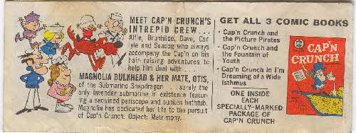 1963 Quaker Cap'n Crunch comics back1