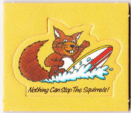 1990 Harvest Crunch Cereal Bars Squirrel Badges