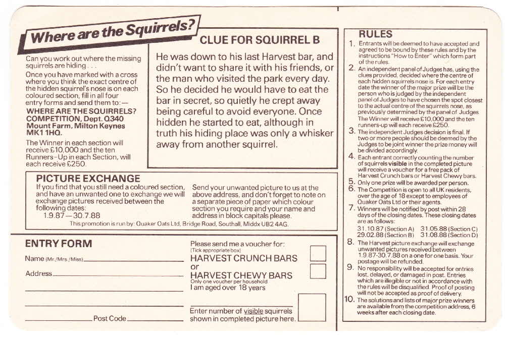 1987 Harvest Crunch Where are the Squirrels (1)
