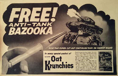 1960 Oat Krunchies Anti Tank Bazooka