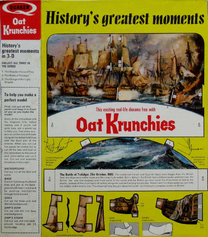 1967 Oat Krunchies History's Greatest Moments 1 - Battle of Trafalgar