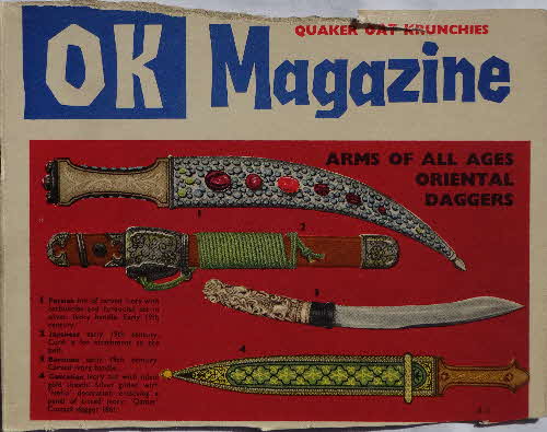 1959 Oat Krunchies OK Magazine Arms of Ages