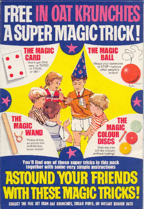 1959 Oat Krunchies Magic tricks
