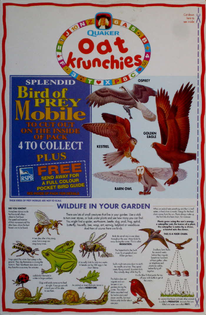 1992 Oat Krunchies Birds of Prey Mobile