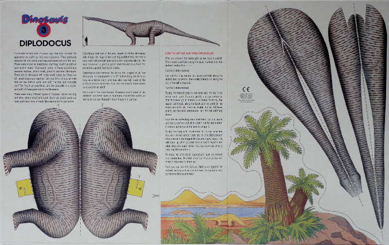 1993 Oat Krunchies Dinosaurs Diplodocus (2)