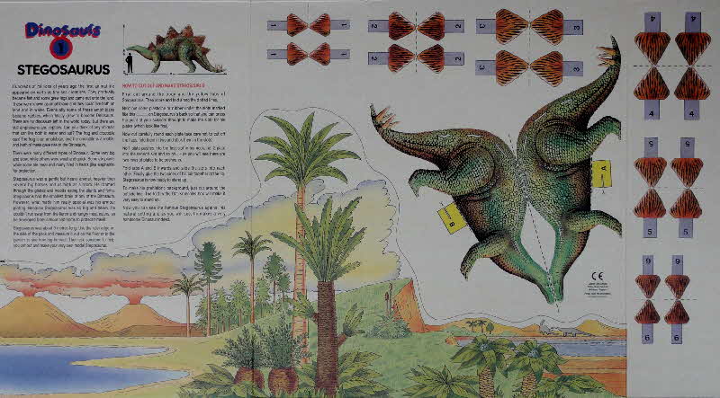 1993 Oat Krunchies Dinosaurs Stegosaurus (2)