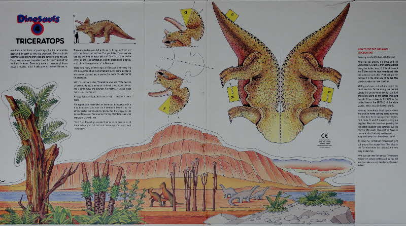 1993 Oat Krunchies Dinosaurs Triceratops