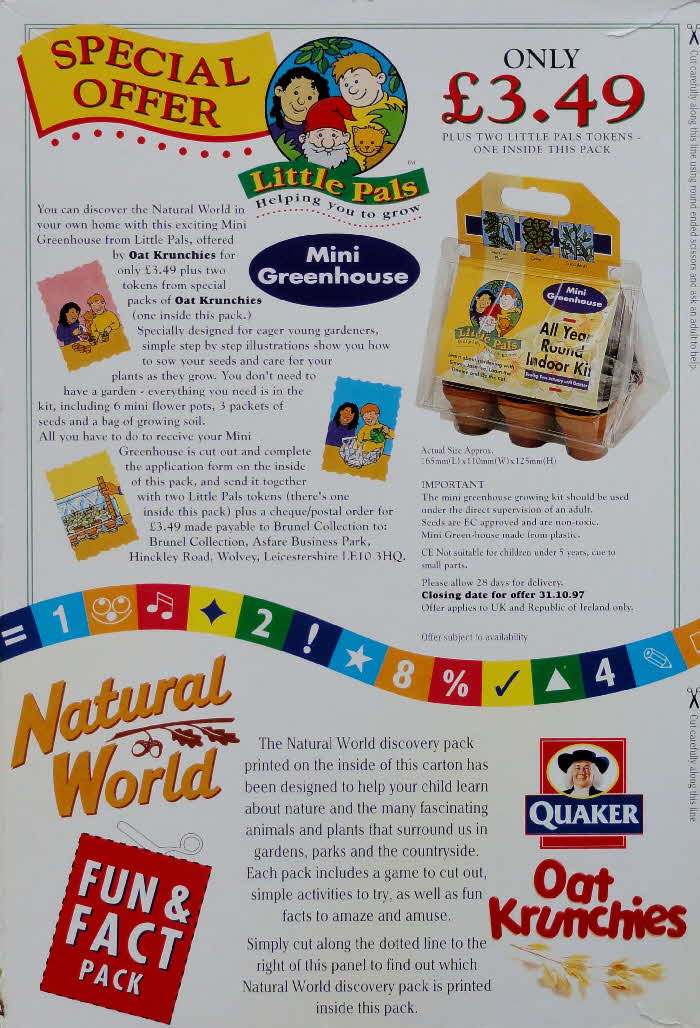 1996 Oat Krunchies Natural World back (1)