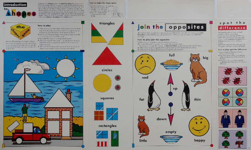 1997 Oat Krunchies Play & Learn shapes