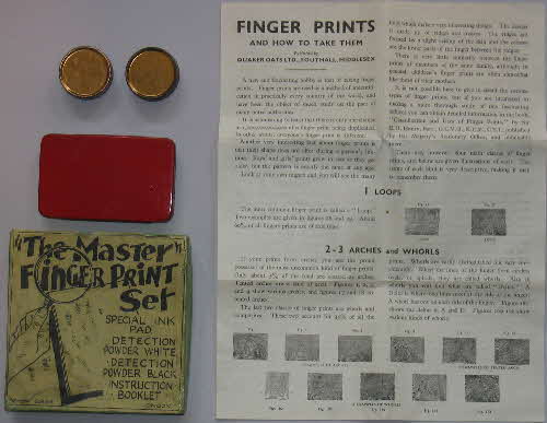 1936 Quaker Oats Finger Print kit