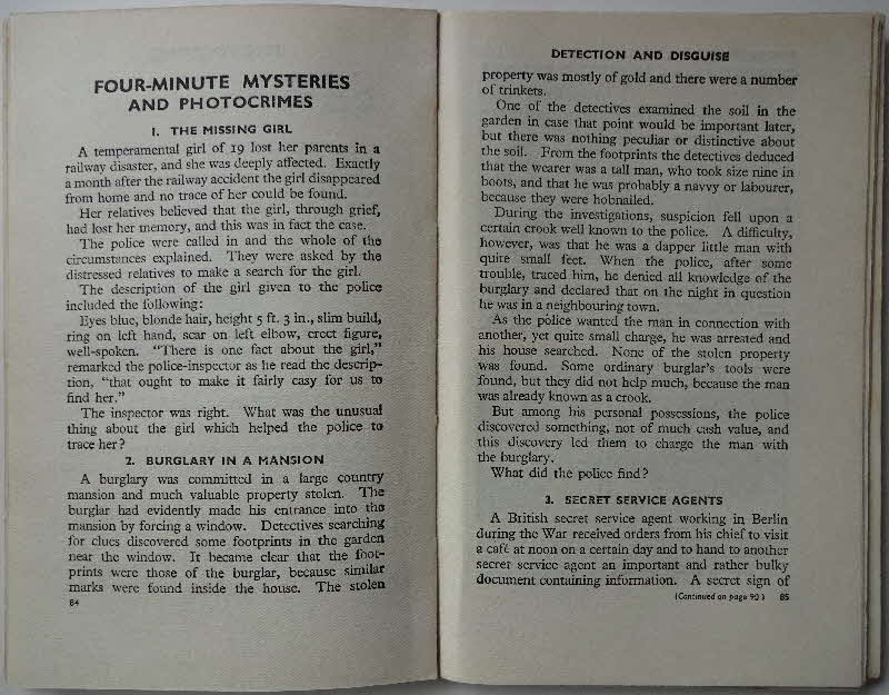 1936 Puffed Wheat Master Book of Detection & Disguises (4)