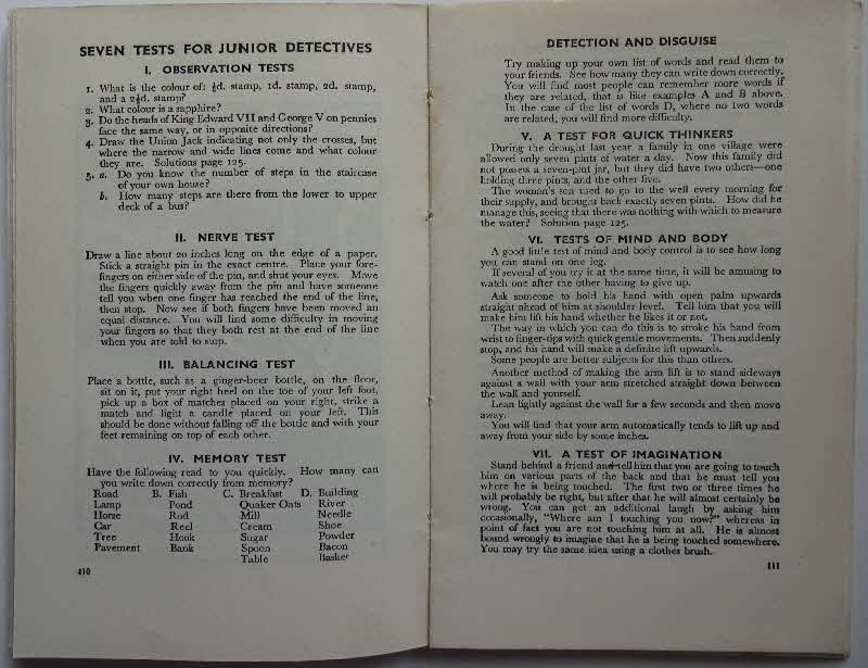 1936 Puffed Wheat Master Book of Detection & Disguises (8)