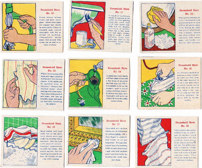 1952 Puffed Wheat Household Hints Cards 2