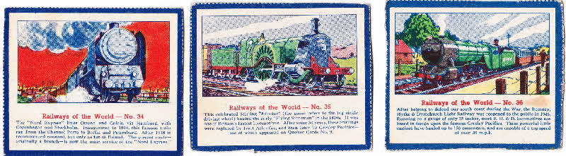 1952 Puffed Wheat Railways of the World 10