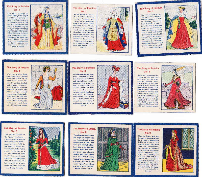 1952 Puffed Wheat The Story of Fashion Cards 1