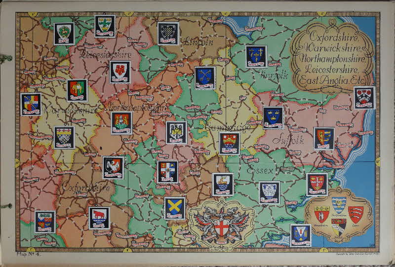 1949 Quaker Oats Historic Arms Map 4