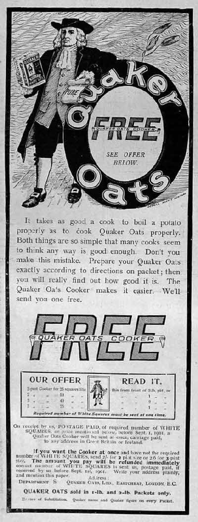 1900 Quaker Oats Cooker Advert 2