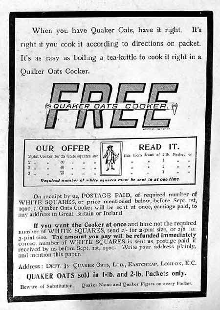 1900 Quaker Oats Cooker Advert 3