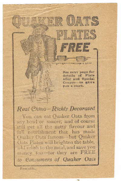 1900s Quaker Oats plates front