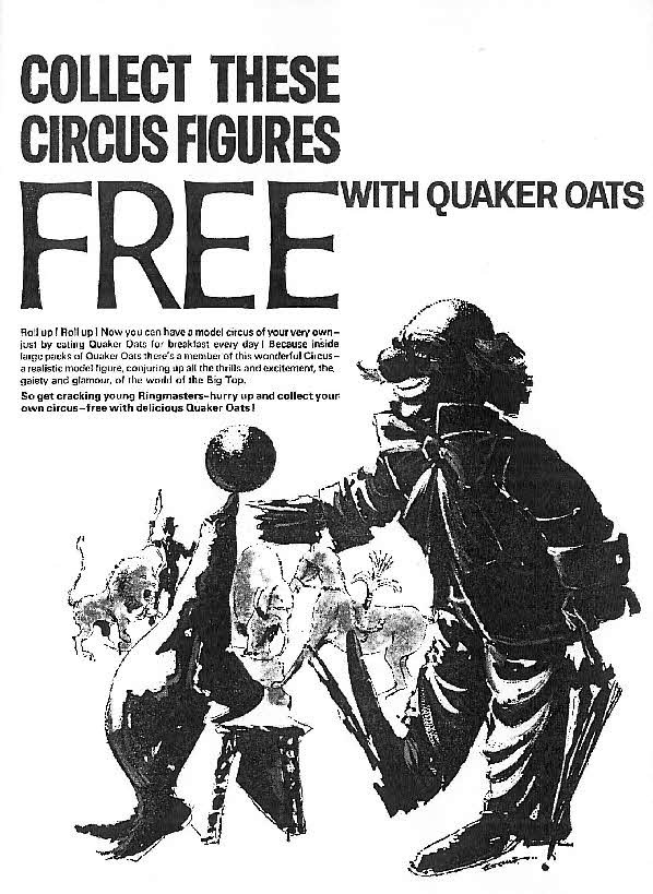 1965 Quaker Oats Circus Figures