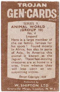 1959 Quaker Oats Picture Animal Cards (2)