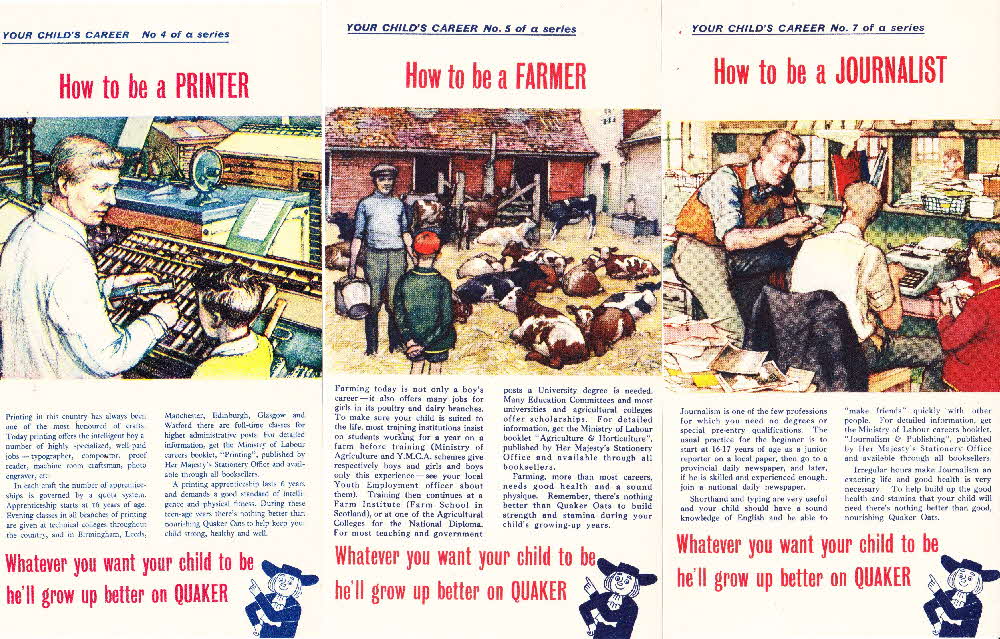 1960s Quaker Oats Your Child’s Career Leaflets (3)