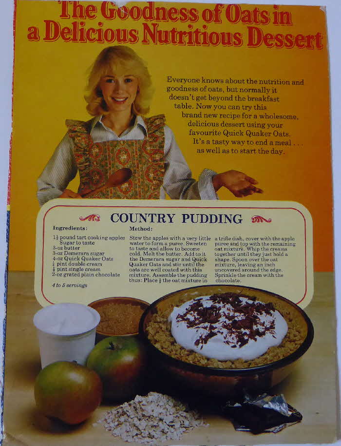 1970s Quaker Oats Country Pudding