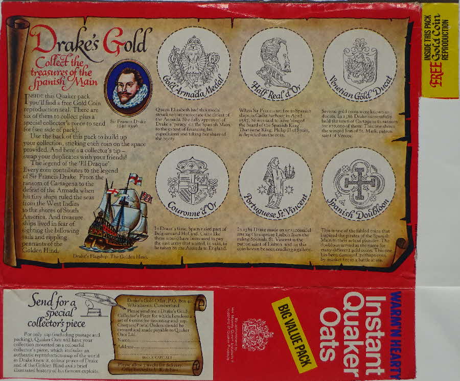 1971 Quaker Oats Drakes Gold packet