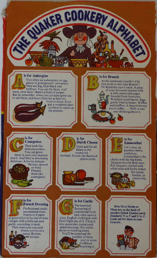 1970s Quaker Alphabet Guide A-G