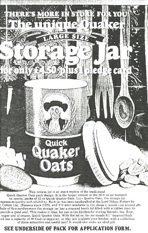 1977 Quaker Oats Storage Jar (betr)