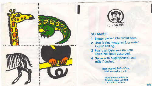 1970s Quaker Oats Rolled oats packets