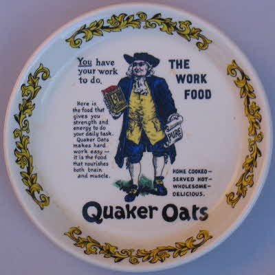 Quaker Oats Lord Nelson Pottery circular dish