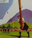 1950s Scotts Porage Highland Games Tosisng the Caber1