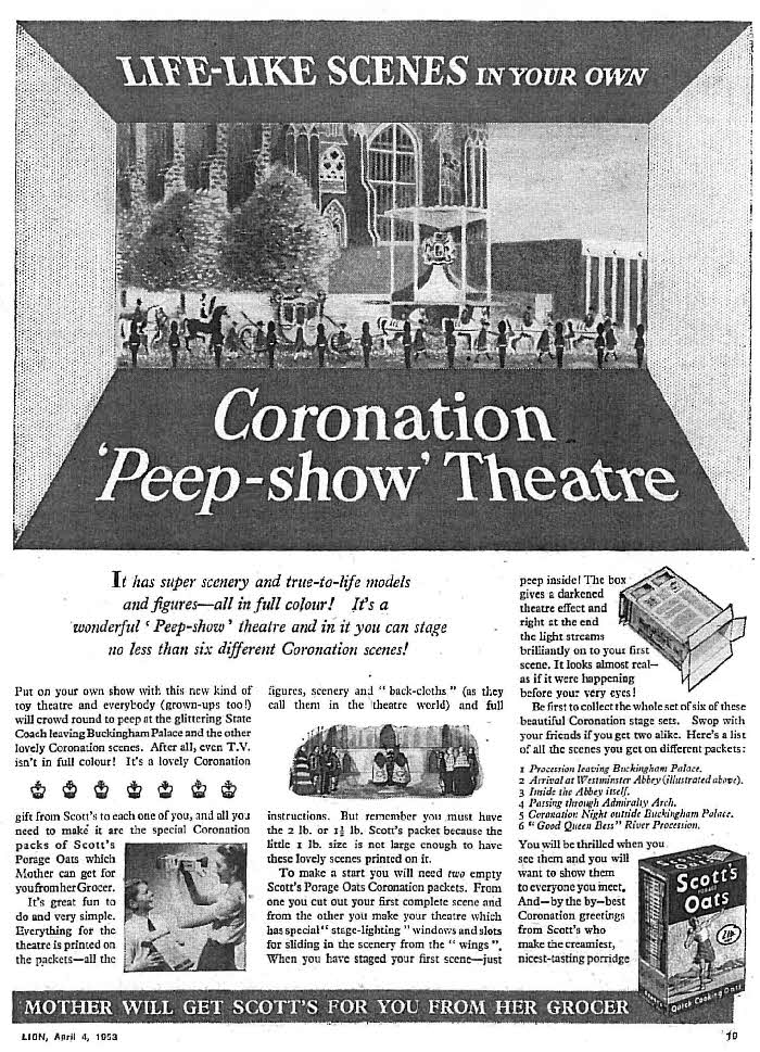 1953 Scotts Oats Queen Peep Show
