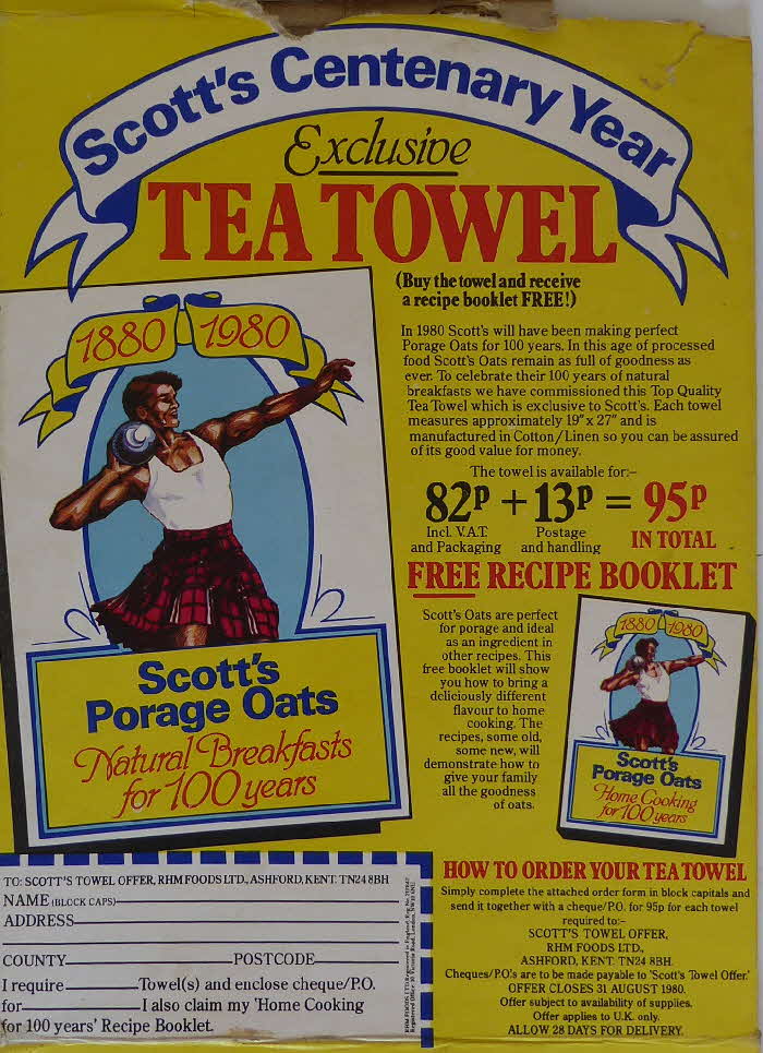 1980 Scotts Porage Oats Tea Towel & Recipe Book (2)1