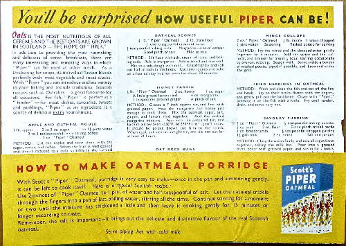 1950s Scott's Oatmeal Leaflet 2