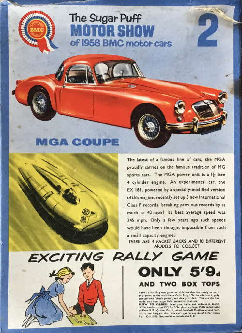 1958 Sugar Puffs BMC Cars No 2 MGA (1)