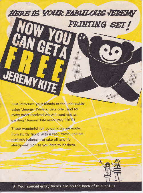 1967 Sugar Puffs Printing Set  & Jeremy Kite Flyer (1)