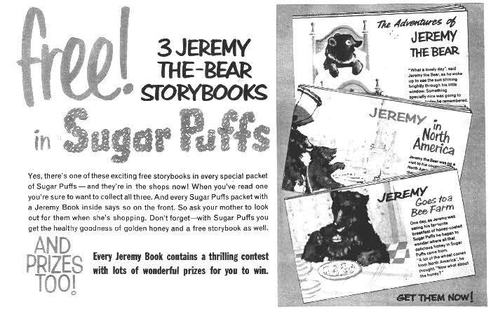 1961 Sugar Puffs Jeremy Bear Story Books
