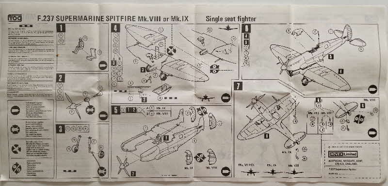 1970s Sugar Puffs Frog Spitfire Model instructions (1)
